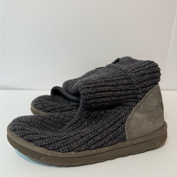UGG Classic Cardi Charcoal Knit Knee High Button Boots, Cozy, Sz 10 - Picture 3 of 7